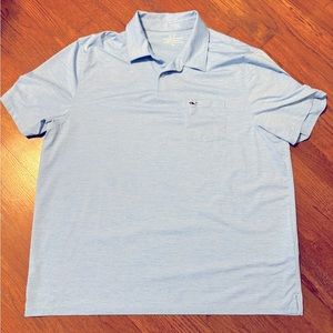 Light Blue Men’s Vineyard Vines Performance Polo - Size XL